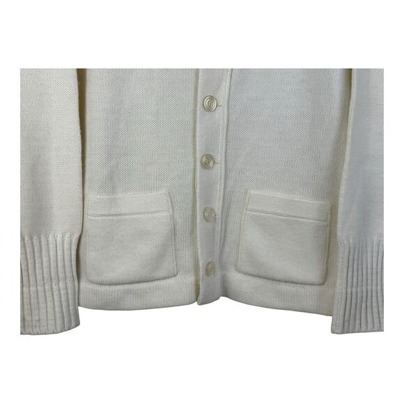 Vintage East-Tenn Medium Orlon Acrylic Knit Award Sweater Cardigan Preppy - Picture 3 of 12